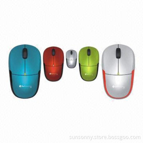 3-key fashionable & beautiful 2.4G wireless mice with nano receiver & 1,200CPI high resolution